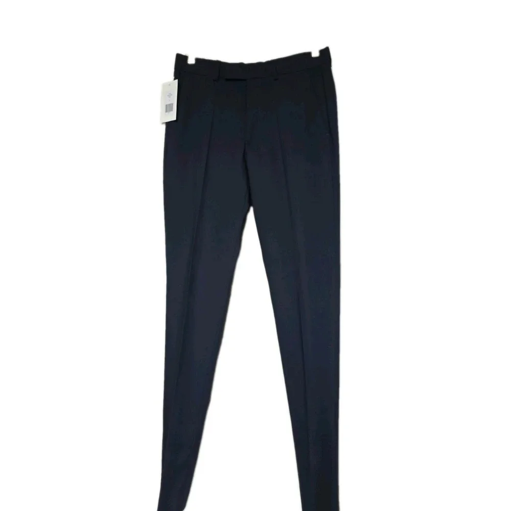Louis Vuitton Rare Uniform Mens Navy Slim Unhemmed Trousers Size EU 44/US 28 NWT